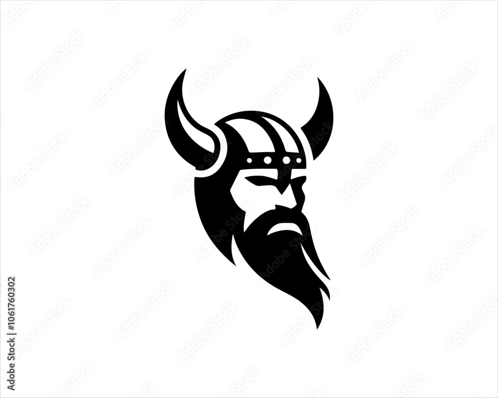 Viking Head Logo Design Vector Template. Human Viking Logo Design Icon Symbol Vector Illustration. Viking Head Logo Design Vector Template. Human Viking Logo Design Icon Symbol Vector Illustration.