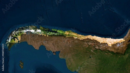 4K Chile Territory Map in South America, High Resolution Satellite View, Widescreen 4K Resolution