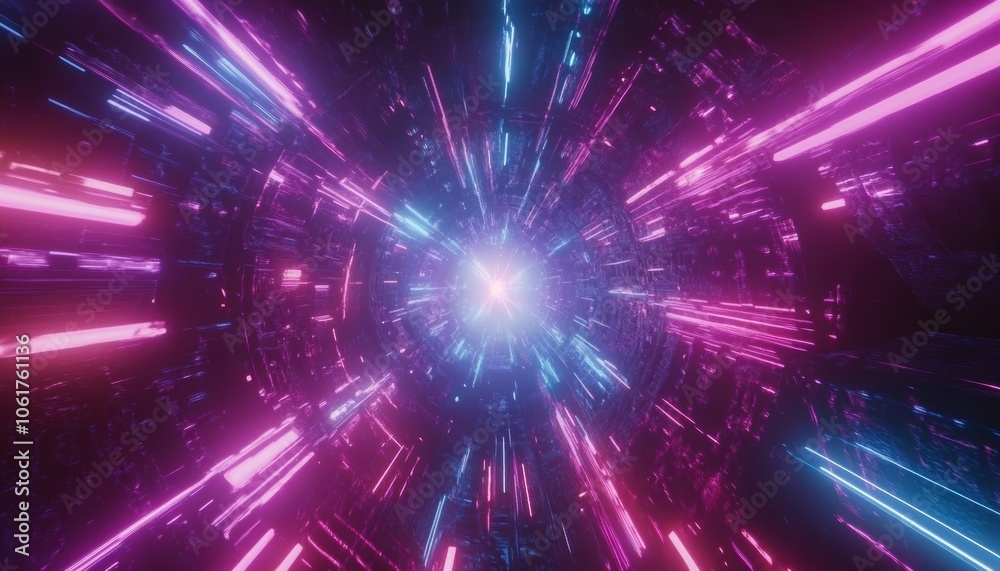 Fototapeta premium Neon Tunnel.