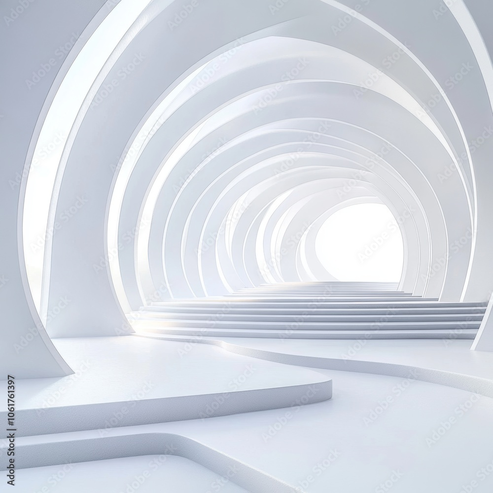 Abstract White Tunnel. Abstract White Tunnel.