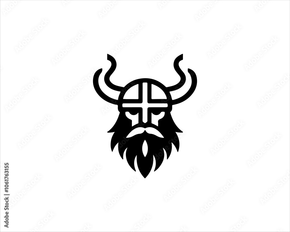 Viking Head Logo Design Vector Template. Human Viking Logo Design Icon Symbol Vector Illustration. Viking Head Logo Design Vector Template. Human Viking Logo Design Icon Symbol Vector Illustration.
