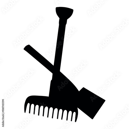 Agriculture Tools Clip Art Illustration