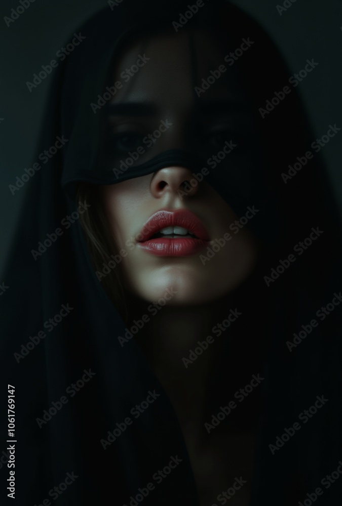 portrait of a woman with a veil portrait of a woman with a veil