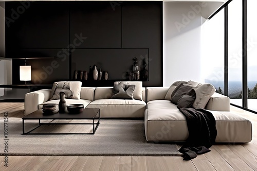  minimalist living room a sparse clean design with a monochromat photo