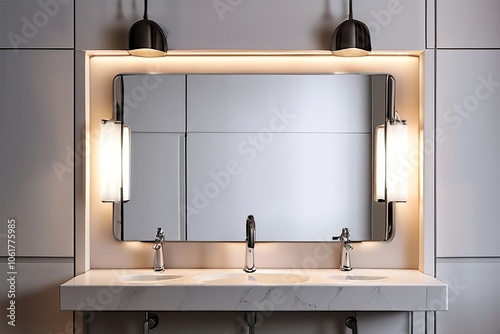 recessed lighting a mirror with recessed led lights and a matchi photo