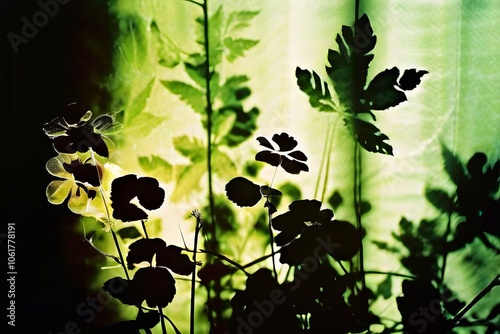 shadowy botany a close up shot of laboratory plants with photogr photo