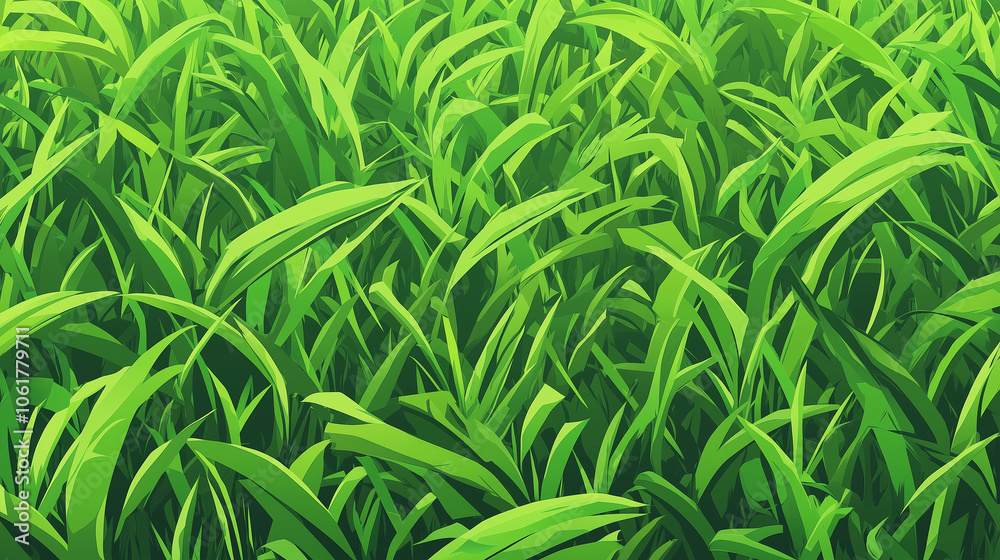 Fototapeta premium 緑色の草原の背景素材