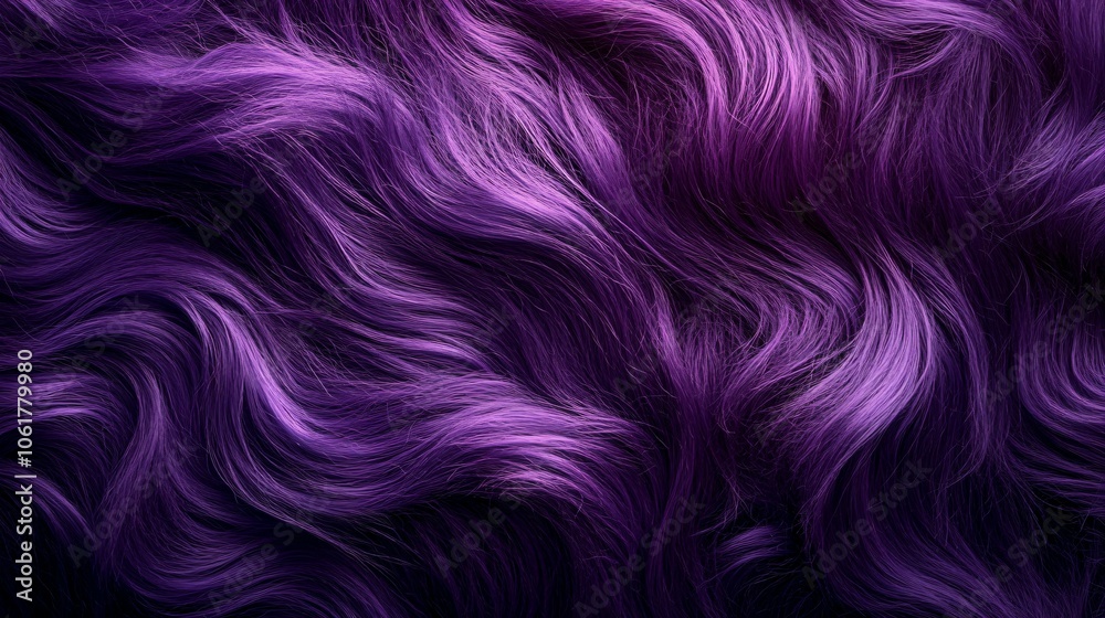 Macro View of Fluffy Purple Fur Texture. Top View of Soft and Colorful Hairy Background. Close-Up of Wavy Pattern with Rich Color. Cozy Animal Fur Texture Macro View of Fluffy Purple Fur Texture. Top View of Soft and Colorful Hairy Background. Close-Up of Wavy Pattern with Rich Color. Cozy Animal Fur Texture
