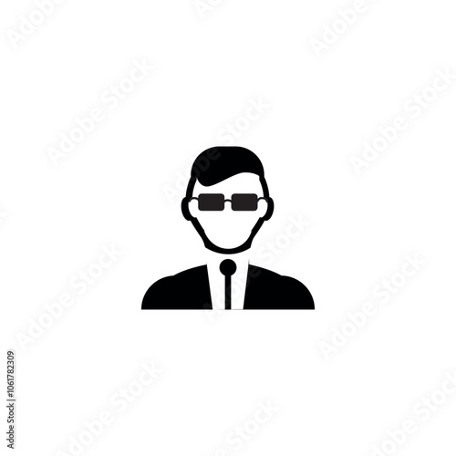 Blind man icon, logo. Vector illustration