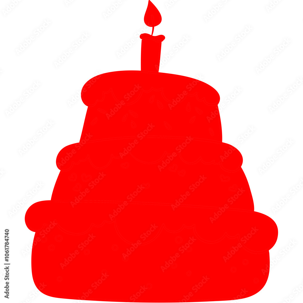 Obraz premium Happy birthday single vector icon