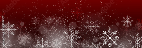 Falling snowflakes background. Winter snowfall design background. Vector illustration