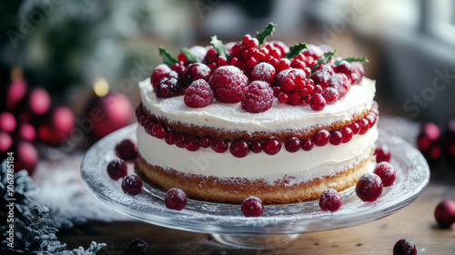 Wallpaper Mural クリスマスのクリスマスケーキ Torontodigital.ca