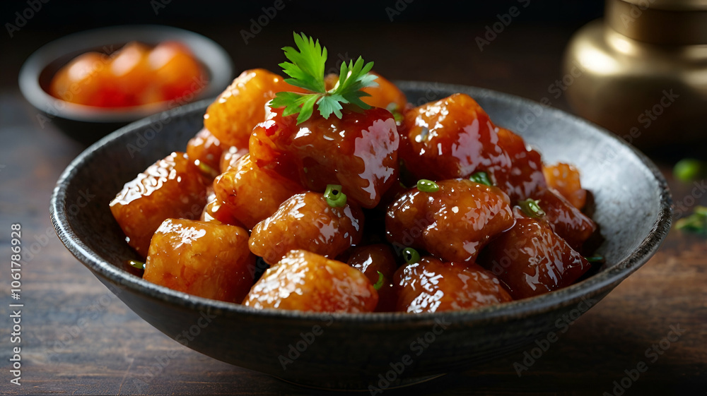 delicious Chinese dish Sweet and sour pork delicious Chinese dish Sweet and sour pork