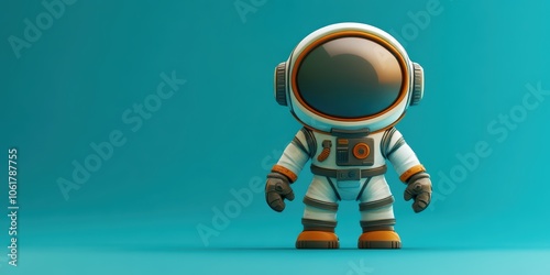 Retro Astronaut Toy in Vibrant Style