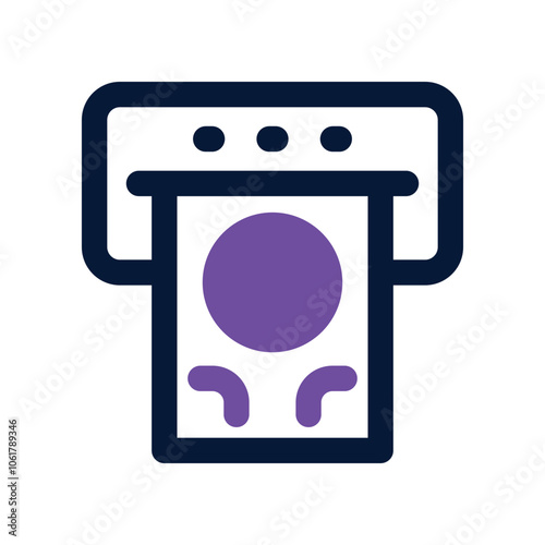 atm icon. vector dual tone icon for your website, mobile, presentation, and logo design.