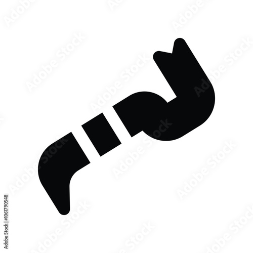 crowbar icon. vector glyph icon for your website, mobile, presentation, and logo design.