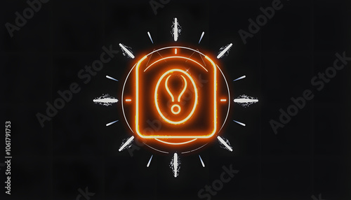 glowing neon business concept icon illustration isolated with white shades, png