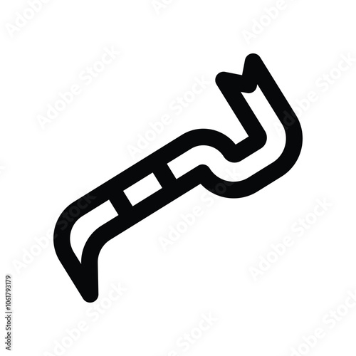 crowbar icon. vector line icon for your website, mobile, presentation, and logo design.