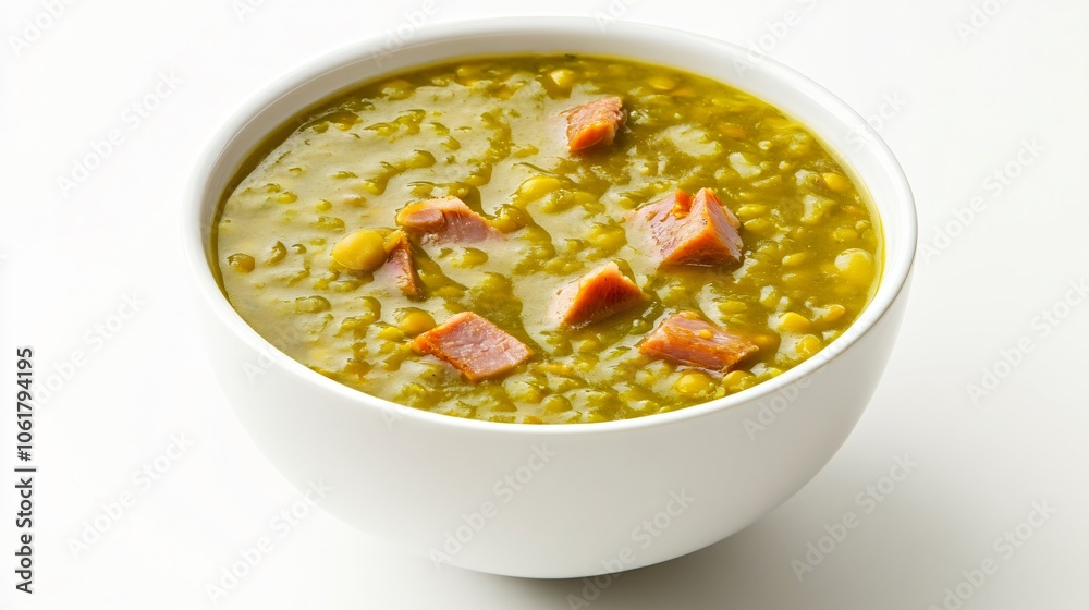 Bowl of Pea Soup with Ham Bowl of Pea Soup with Ham