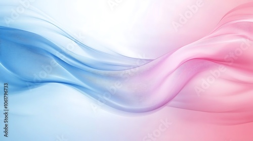 A smooth blend of blue and pink hues creating a calming, abstract wave pattern.