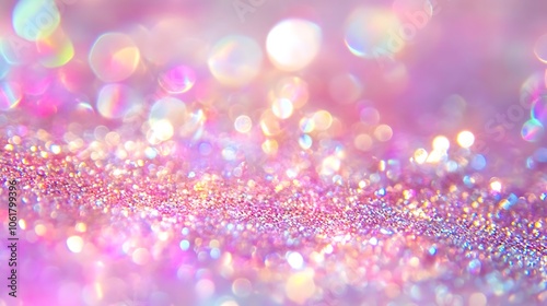 A shimmering, colorful background with sparkling lights and glitter, creating a dreamy and festive atmosphere.