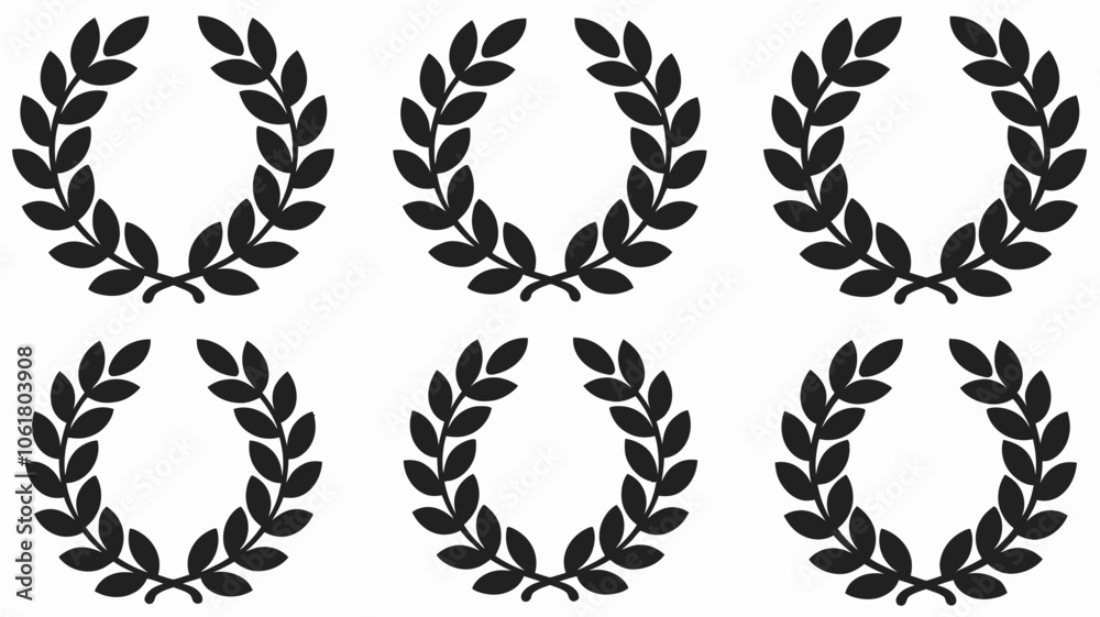 Award Icons Collection Bold, Minimalist Black-and-White Design
