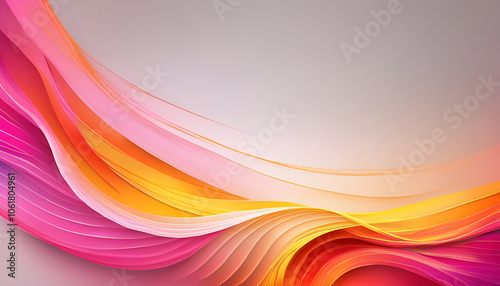 The back has a gradient of bright colors from pink, orange and yellow, with a pattern that resembles the dispersion of light.
