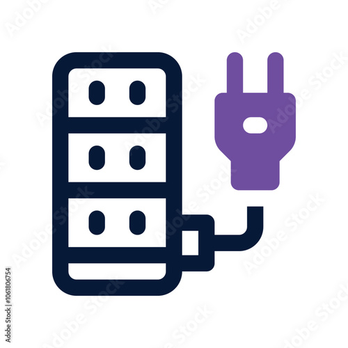 power strip icon. vector dual tone icon for your website, mobile, presentation, and logo design.