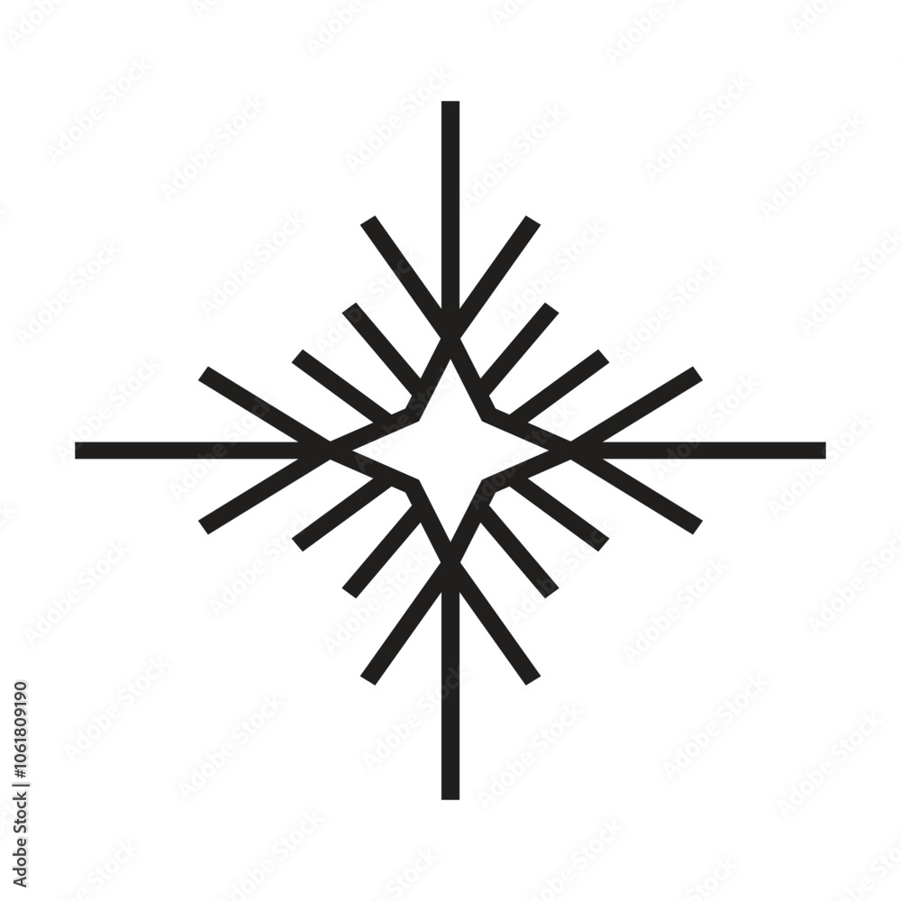 Snowflakes icon vector on white background. Winter symbol. Christmas logo sign. Snowflakes icon vector on white background. Winter symbol. Christmas logo sign.
