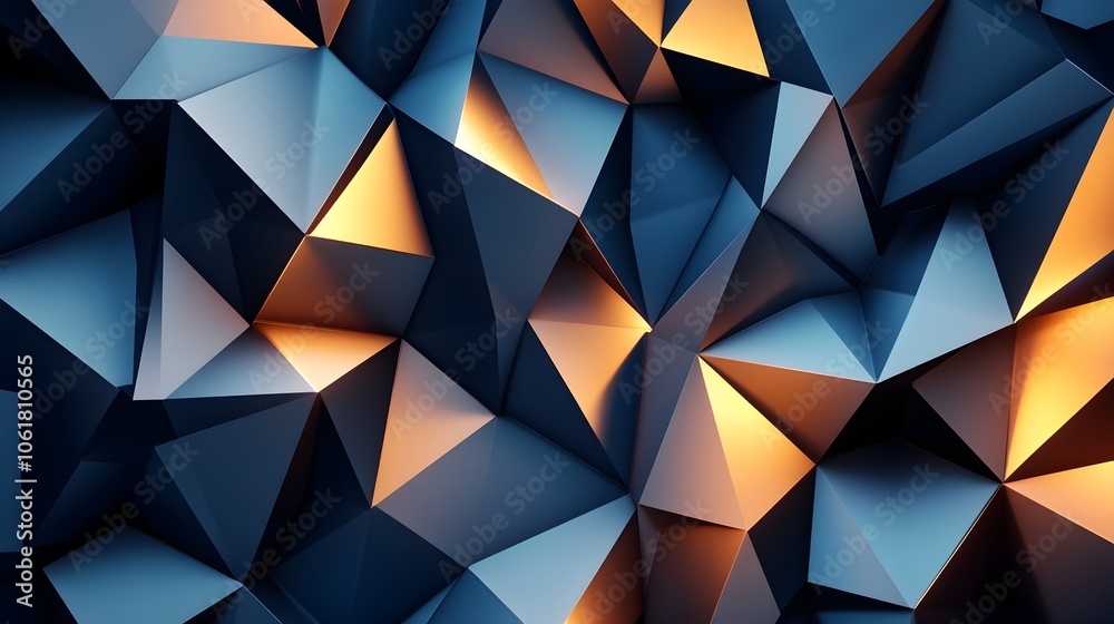 Striking Geometric Abstract 3D Triangular Background with Moody Chiaroscuro Lighting and Fractal-Inspired Patterns Striking Geometric Abstract 3D Triangular Background with Moody Chiaroscuro Lighting and Fractal-Inspired Patterns