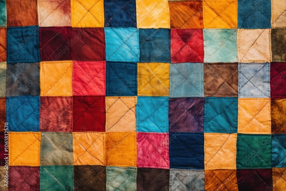 Top view photo of a quilt pattern patchwork person human. Top view photo of a quilt pattern patchwork person human.