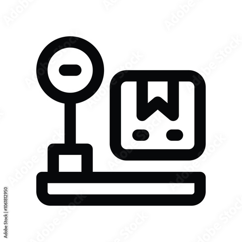 weigh scale icon. vector line icon for your website, mobile, presentation, and logo design.