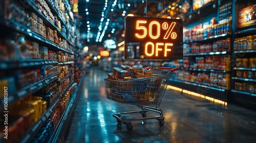 Experience Unbelievable Savings: 50% Off on a Wide Range of Grocery Items Awaiting in Aisle Full of Options