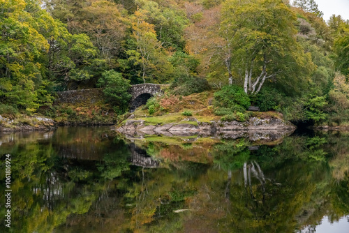 Autumn in Scotland with reflections in the lochs