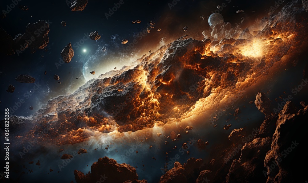 Celestial Space Filled With Stars and Planets Celestial Space Filled With Stars and Planets