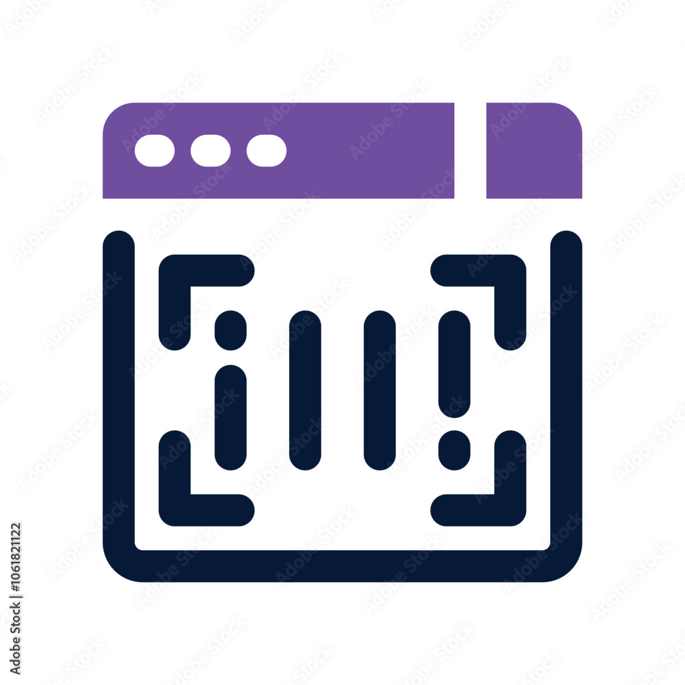 barcode icon. vector dual tone icon for your website, mobile, presentation, and logo design. barcode icon. vector dual tone icon for your website, mobile, presentation, and logo design.