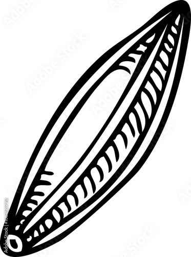 Cumin seeds sketch. Kitchen spice icon. Indian spices hand-drawn vector illustration. NOT AI generated