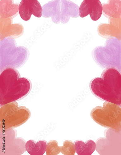 valentine frame love clipart illustration