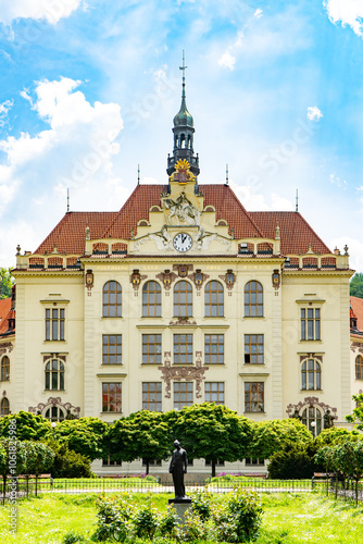 School building in Prague, art nouveau style