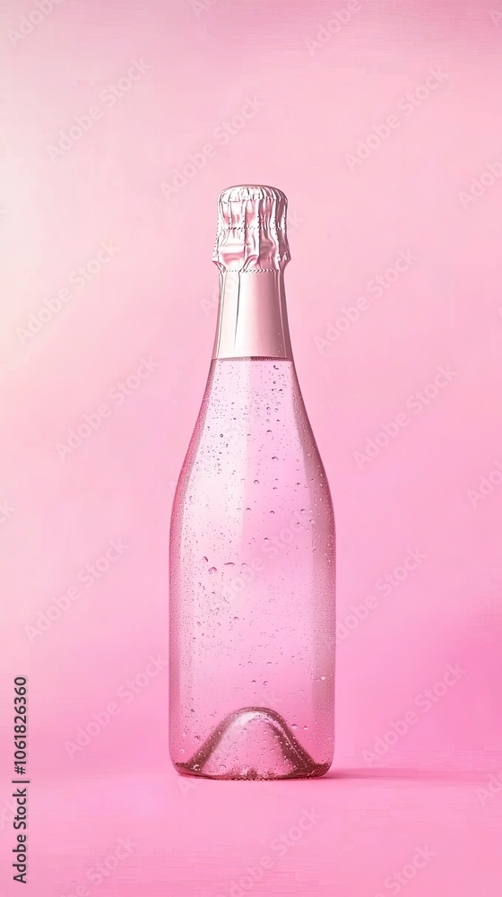 Bottle Standing on Colorful Background Bottle Standing on Colorful Background