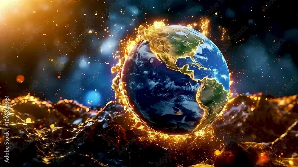 the earth  exploding