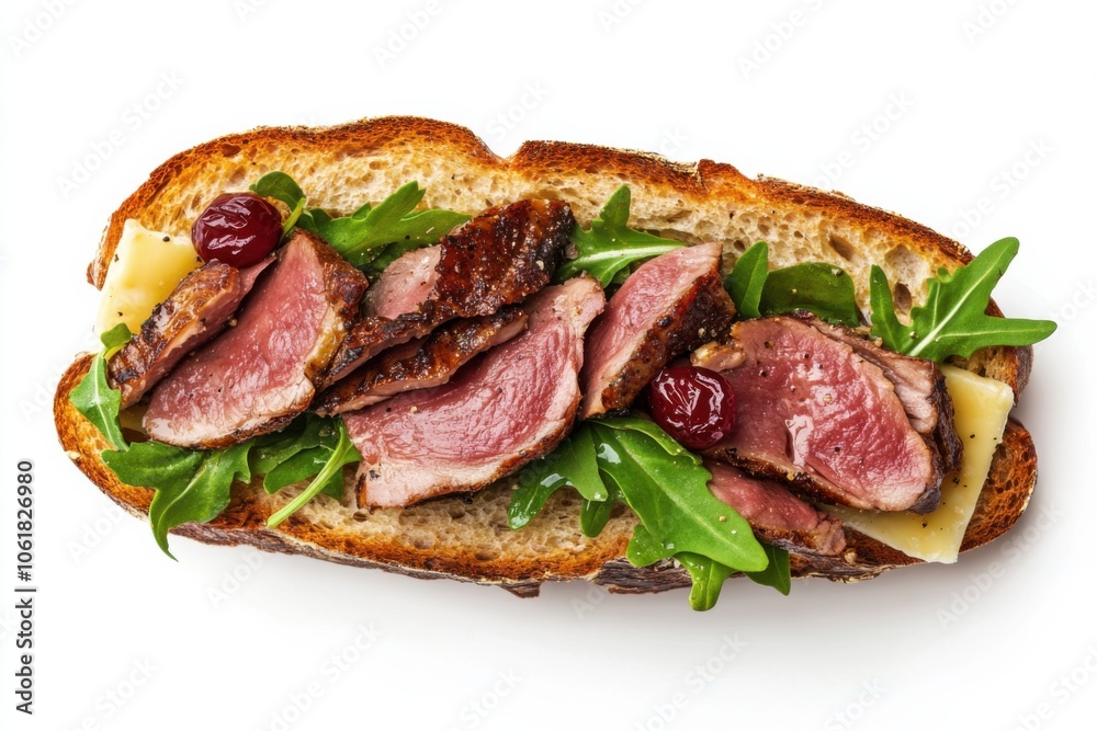 Duck Delight on Toasted Walnut Raisin Bread Duck Delight on Toasted Walnut Raisin Bread