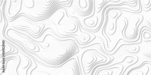 Abstract luxury white modern 3d papercut background. Minimal abstract vector wave carve diamond topography line circle creative topography map circle and wave line smooth multilayer pattern. papercut.