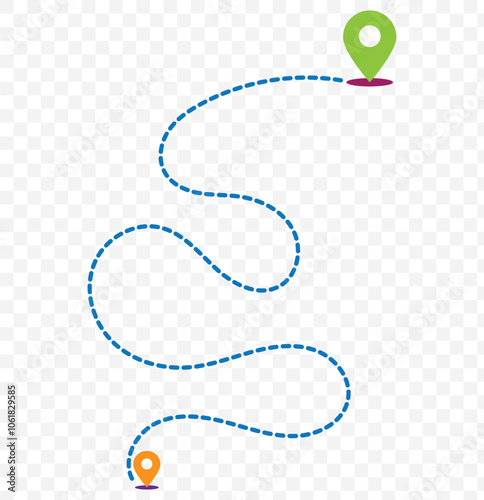 Flat icon set of location and map pins. EPS 10.