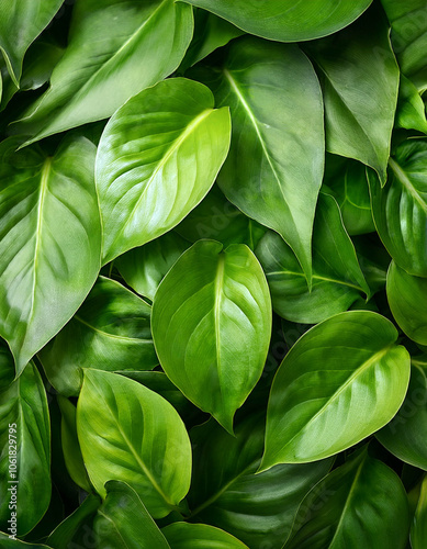 Pothos Leaf, Creative background design, focus on the pile of fresh Pothos