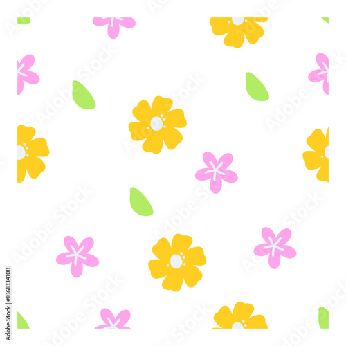 Wallpaper Mural Flower seamless pattern Torontodigital.ca