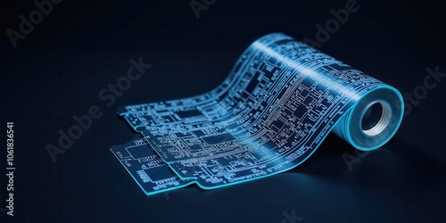 Futuristic Circuit Board Technology Concept