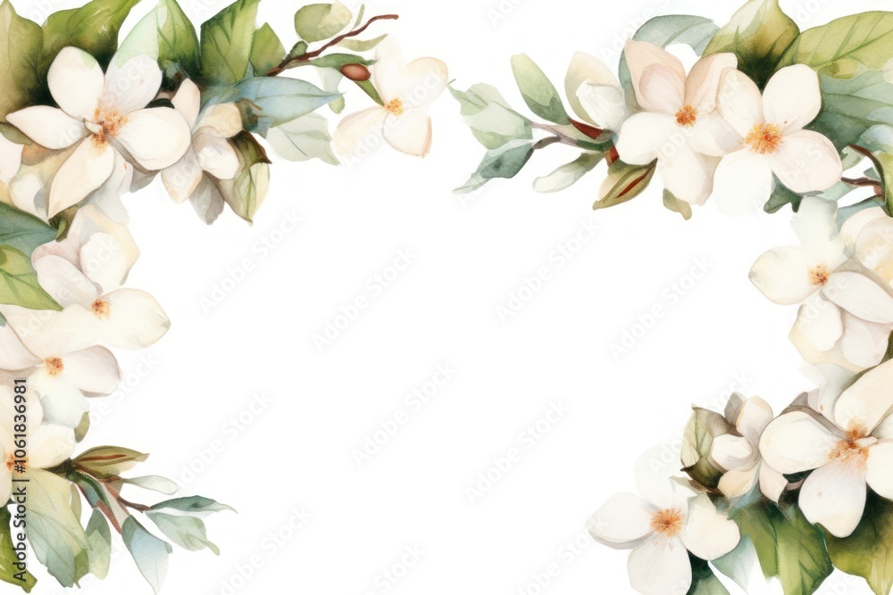 Jasmin border pattern flower plant. Jasmin border pattern flower plant.