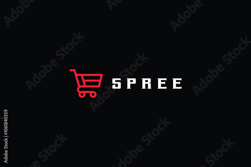 Creative design featuring a shopping cart and the word Spree