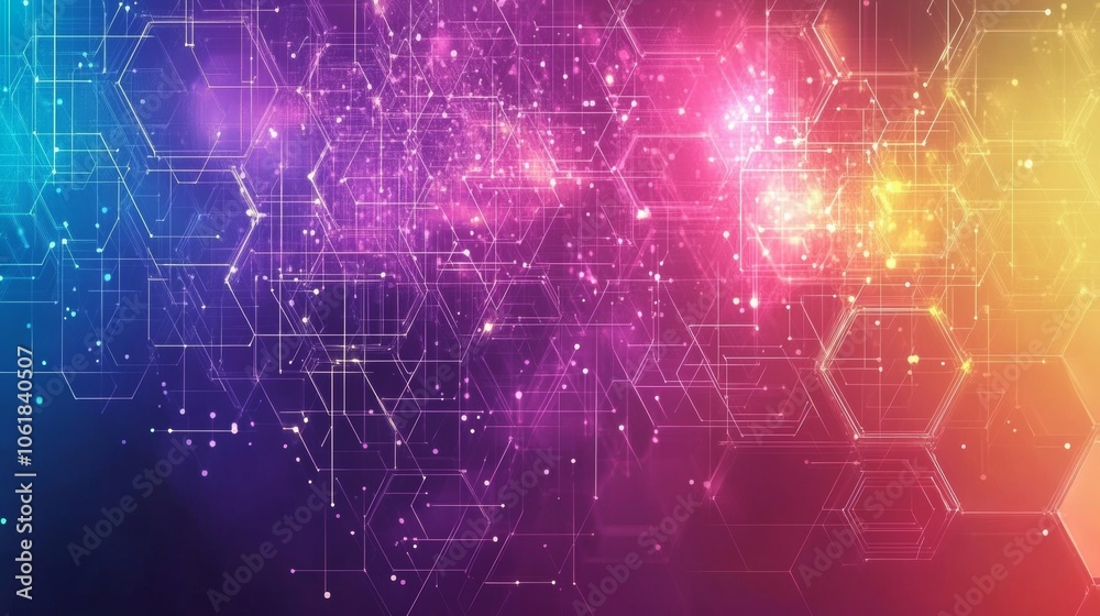 Obraz premium Abstract Digital Network Background Futuristic Technology Concept